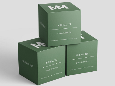 Minimal Tea- Classic Green Tea packaging mockup brand identity branding design graphic design mockup packaging packaging design tea
