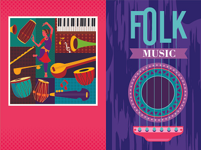 A4 Folk branding design illustration ui