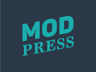 Modpress branding identity lettering logo logotype typography wordmark