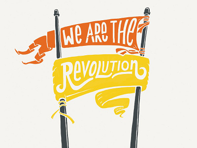 We Are The Revolution fiftythree flag hand drawn ipad madewithpaper paper type