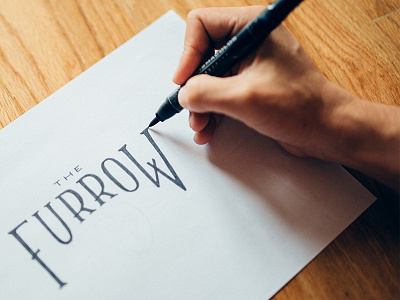 The Furrow Process brand brush creative handdrawn illustrator logo type typography