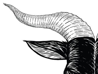 Goat Logo - Horns animal black and white bw goat handdrawn horn horns icon illustration logo