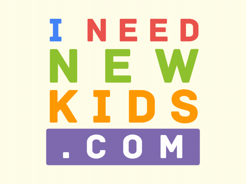 I Need New Kids! after effects animation help illustration kids logo parenting type typography