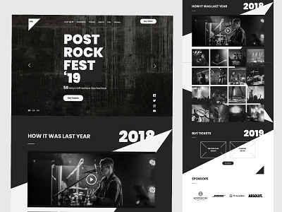 Post rock festival landing page shot design landing site ui uiux ux web webdesign