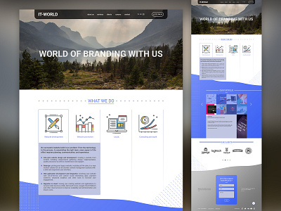 IT company landing page shot design landing site ui uiux ux webdesign