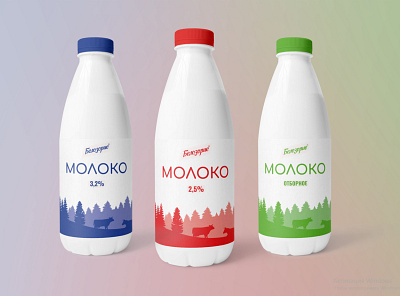 Milk bottle design branding graphic design product design