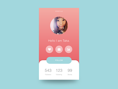 Daily UI Challenge #006 User Profile 006 app dailyui design profile profile design ui