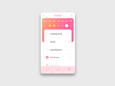 Daily UI Challenge #041 Workout Tracker