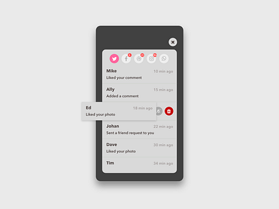 Daily UI Challenge #049 Notifications app daily 100 daily 100 challenge daily challange dailyui day049 design mobile notifications ui