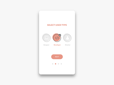 Daily UI Challenge #064 Select User Type