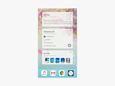 Daily UI Challenge #065 Notes Widget