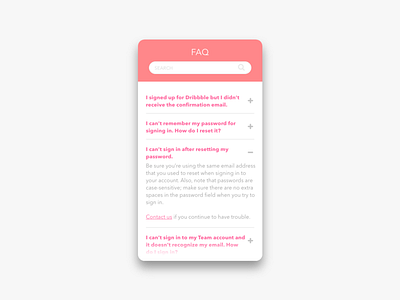Daily UI Challenge #092 F.A.Q. app daily 100 daily 100 challenge daily challange daily ui dailyui day092 design faq mobile ui