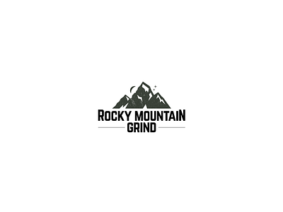 Logo for 'Rocky Mountain Grind' brand branding coffee design identity illustrat illustration logo mountains packaging