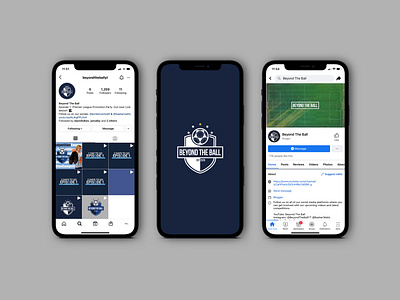 Beyond The Ball adobe illustrator beyondtheball brand btb bts content creative design digital football footballer graphics instagram iphone logo mockup premier league social media ui ux