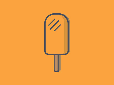 Ice lolly adobe illustrator colour creative design flat flat design icelolly orange simple summer vector