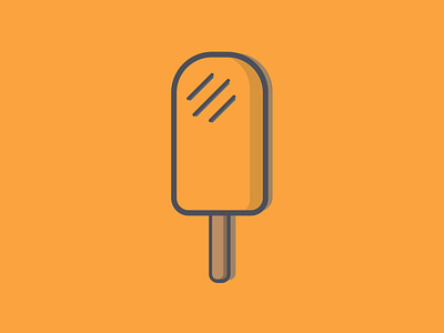 Ice lolly adobe illustrator colour creative design flat flat design icelolly orange simple summer vector