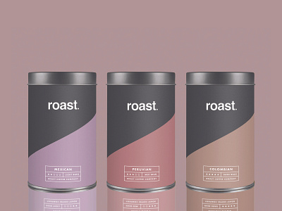 Roast Coffee Company adobe illustrator adobe photoshop brand branding coffee creative design graphics identity design logo mock up packaging packaging design vector visual identity