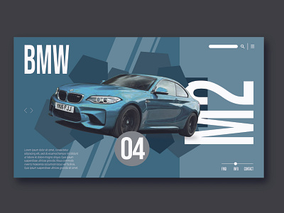 BMW Website Page adobe photoshop automotive bmw brand car cardesign concept creative design graphic design graphics m2 mockup ui uidesign ux uxdesign web webpage design website