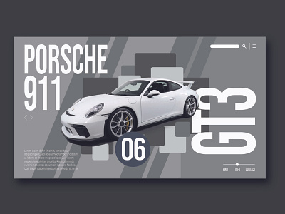 Porsche Website Page 911 adobe photoshop concept creative design designer graphic designer graphics ideas layout mock up porsche ui ui design ux uxdesign web web page website website layout