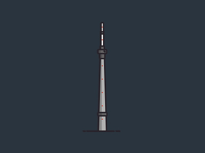 Emley Moor Mast - Night adobe illustrator architecture brutalism brutalist building concept creative design flat flat design graphics icon ideas illustration mast simple simple design stroke icons tower vector