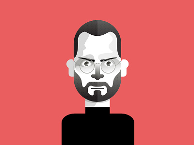 Steve Jobs apple character eyes geometric illustration jpbs mcstudio minimal movie portrait steve jobs vector