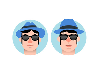 The Blues Brothers character illustration minimal movie portrait thebluesbrothers vector