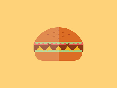 Hamburger creative design flatdesign food icon illustration illustrator mcstudio vector visual yummi