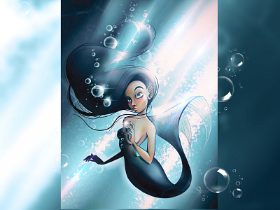 Custom Illustration The Little Mermaid art design digital art illustration mermaid