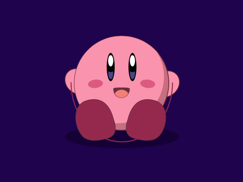 Little Kirby 3d after effect after effects aftereffects anticipation bounce expressions fluidity gif gif animated illustration illustrator jiggle kirby liquid morphing motion design motiongraphics shapes