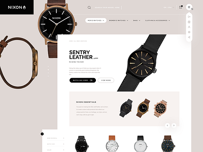 Nixon UI Redesign Concept concept design interaction nixon photoshop ui ux watch web design