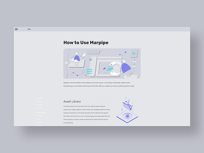 Marpipe Quick Start Page - Illustration 3d branding design flat illustration linework tech technology ui vector