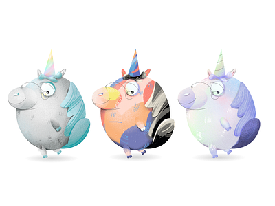 Unicorn Mascot 🦄️ 2d animal art brand design branding character colorful cute design flat gradient illustration illustrator mascot pig professor unicorn unicorns