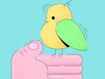 bird bird flat hand illustraion vector