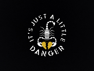 It's Just a Little Danger branding design illustration lettered logo patch scorpion script type typography