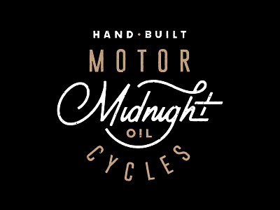Midnight Oil Cycle Shop Shirt cafe racer hand lettered midnight oil motorcycle script type typography