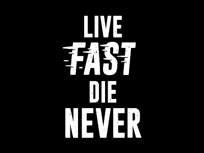 Live Fast, Die Never cafe racer hand lettered midnight oil motorcycle script type typography