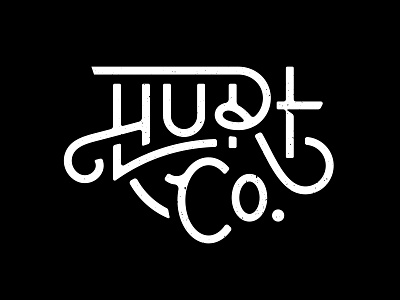 Hurt Company branding hand identity lettered lettering process script type typography