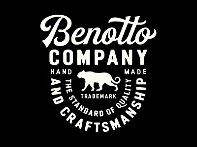 Benotto Co. logo panther type typography