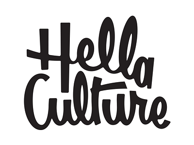 Hella Culture Type logo script type typography