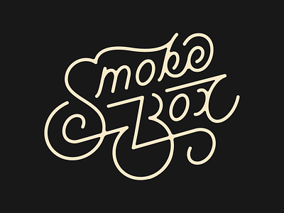 Smokebox BBQ logo script type typography