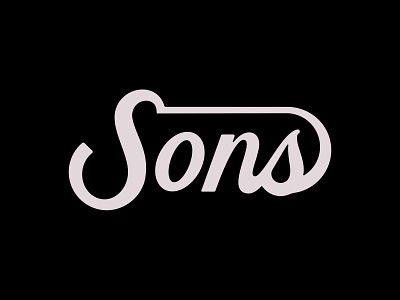 Sons Wordmark branding cafe racer design illustration lettered logo motorcycle script type typography