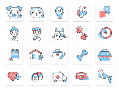 Veterinary Icon Set