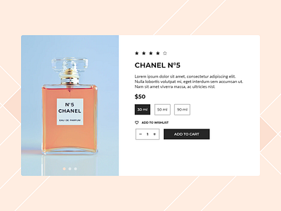 Perfume Product design e commerce e shop product web