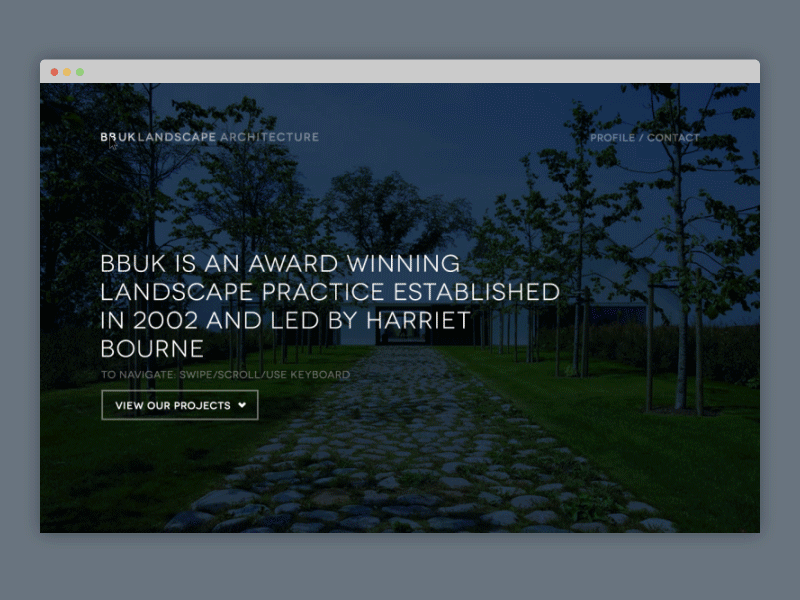 Landscape architect website design
