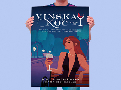 Wine Tasting Poster blato croatia illustration korcula poster tasting wine