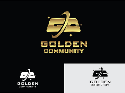 Gold Community Logo branding design flat gold graphic design icon initial logo minimal vector