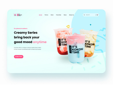 Home Page Web Design - F&B beautifull beverages branding drink food home page landing page ui website