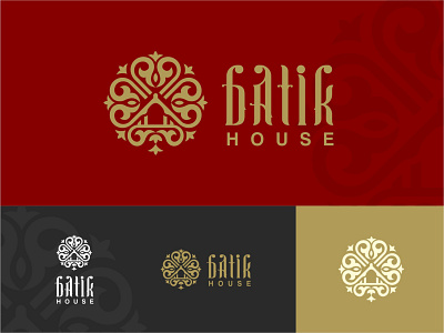 batik house - logo app branding design flat icon imagenatif in logo minimal vector