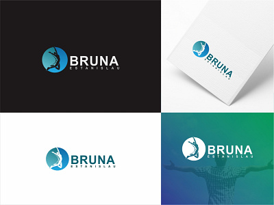 Bruna app branding care design flat health icon imagenatif logo minimal typo vector