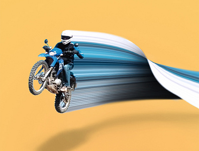 Photoshop Motocycle Jump abstract art bike blue jump minimal minimalism minimalist minimalistic motion moto motor motorbike motorcycle motorsport orange oranges photography photoshop poster stunt